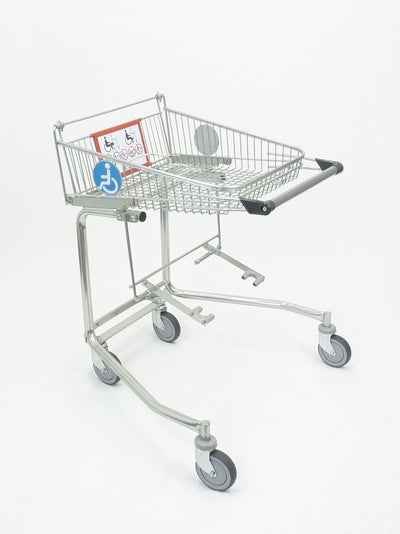 Wheelchair Shopping Trolley - Accessible Retail Wire Basket Trolley