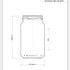 380ml Flint Glass Preserve Food Jar