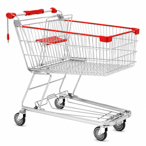 Classic Series 155L high-capacity steel shopping trolley with swivel castors supplied by AB Handling