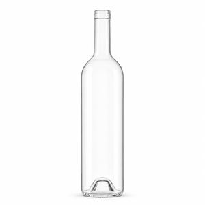 Bordelaise Alliance V2 75cl clear flint glass bottle with cork finish