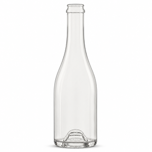 Empty 75cl extra flint glass bottle with 17mm crown finish