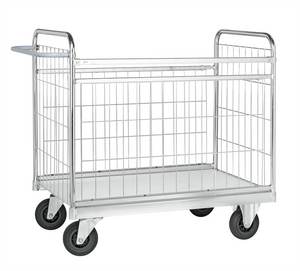 Galvanised Parcel Trolley with Detachable Sides – 300 kg Capacity – 1390 x 650 x 1025 mm