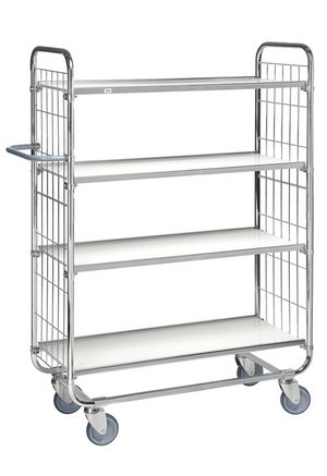 Series 8000 Shelving Trolley – Electrogalvanised – 250 kg Capacity (1395 × 470 × 1590 mm)