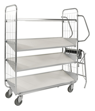 Series 8000 Shelving Trolley – Electrogalvanised – 250 kg Capacity (945 × 470 × 1590 mm)