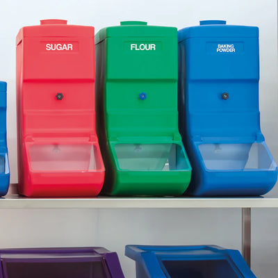 65 Litre Table Top Ingredients Bin – Clear Flap Lid | Food Approved Storage Container