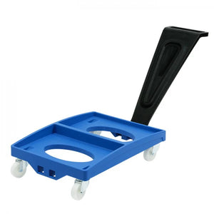 Double Euro Stacking Dolly | Heavy-Duty Food-Grade Plastic Trolley