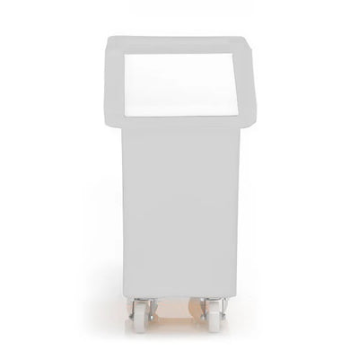65 Litre Ingredients Trolley with Clear Flap Lid – Food Approved Mobile Storage Bin