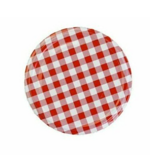 66MM Twist-Off Red Gingham Caps