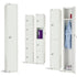 All White Steel Locker with Cam Key Lock, 300mm Depth