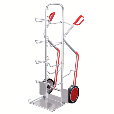 Aluminium Water Empty Bottle Sack Truck 200kg Capacity - Holds 7 Bottles