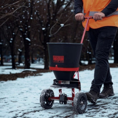 Atlas 1 Spinner Salt Spreader for Snow and Ice - 25kg Capacity, 3m Spread Range