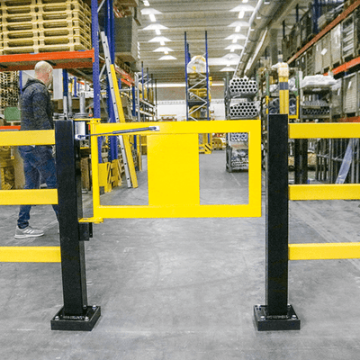 Impact Protection Barrier Steel Gate - Self-Closing, 520H x 905W mm