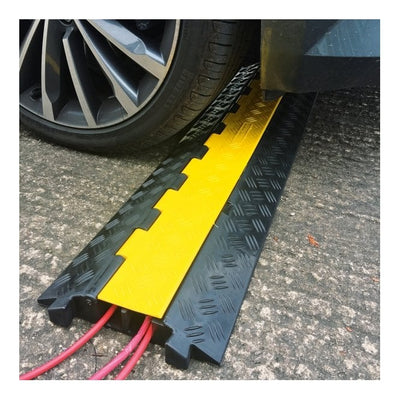 Heavy Duty 2-Channel Cable Protector Ramp – 1000L x 245W x 45H mm