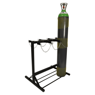 Free-Standing Double-Sided Cylinder Floor Stand, 4 or 6 Gas Cylinders Up to 280mm Diameter