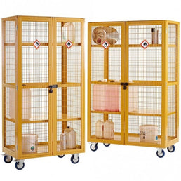 Hazardous Boxwells Shelf Truck with Doors, 500kg Capacity