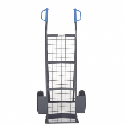 Heavy Duty Steel Mesh Back Sack Truck with Puncture Proof Wheels, 300kg Load Capacity