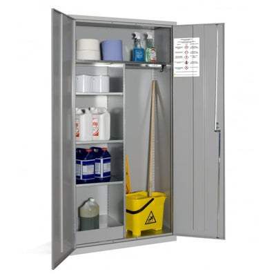 Free-Standing Janitorial, Wardrobe & CoSHH Cabinet, 915 x 457 x 1830mm