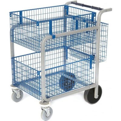 Mail Distribution & Picking Trolley with 3 Baskets – 100kg Capacity