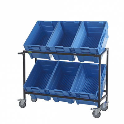 Mobile Multi-Position Container Picking Trolley 300kg Capacity