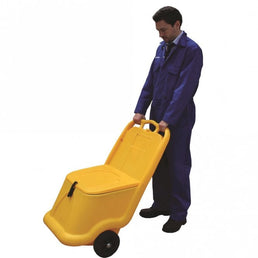 75kg Mobile Salt & Grit Bin Truck with Wheels & Handle – 590 x 435 x 1070mm