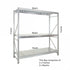 Modular Industrial Galvanised Steel Boltless Racking System – Free-Standing Bay, 8800kg Capacity