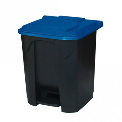 Plastic Pedal Bin with Coloured Lid – Hands-Free Recycling Waste Bin 30L, 50L & 80L