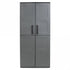 Free-Standing Plastic Utility Cupboard with Three Half Shelves, 1630 x 680 x 370mm