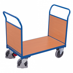 Double Ended Platform Trolley with Wooden End Panels - 500kg