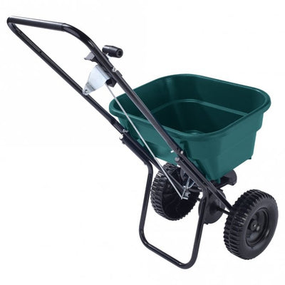 36kg Spinner Salt Spreader for Snow and Ice - Plastic Wheels