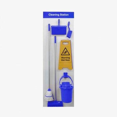 Equipped Shadow Board Cleaning Station – Wall Mounted