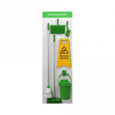 Equipped Shadow Board Cleaning Station – Wall Mounted