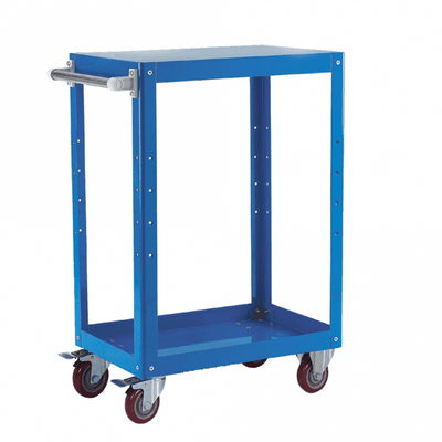 Steel 2 Shelf Tray Trolley, 150kg Capacity, 910mm High