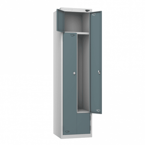 Z Twin Steel Locker with Cam - Key Lock - 450 x 450 x 1800mm